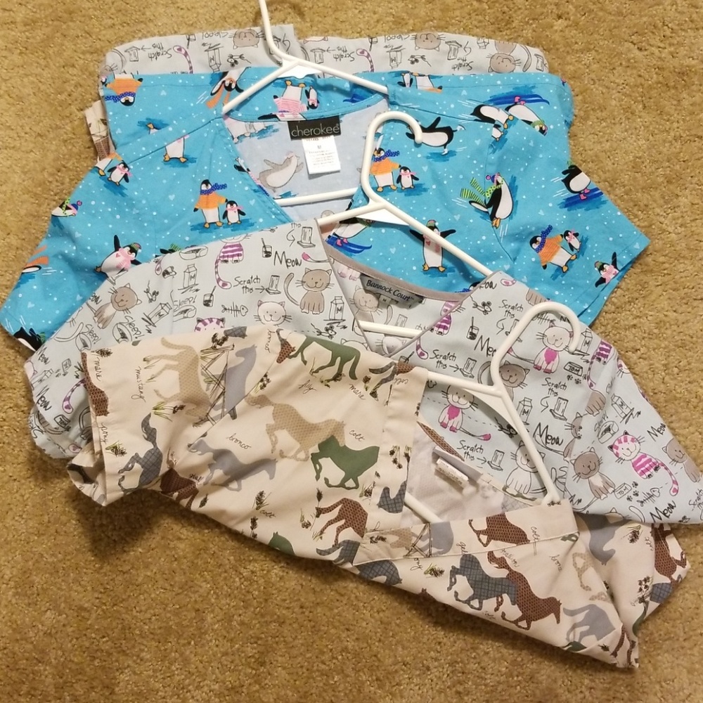 Animal Scrub top lot